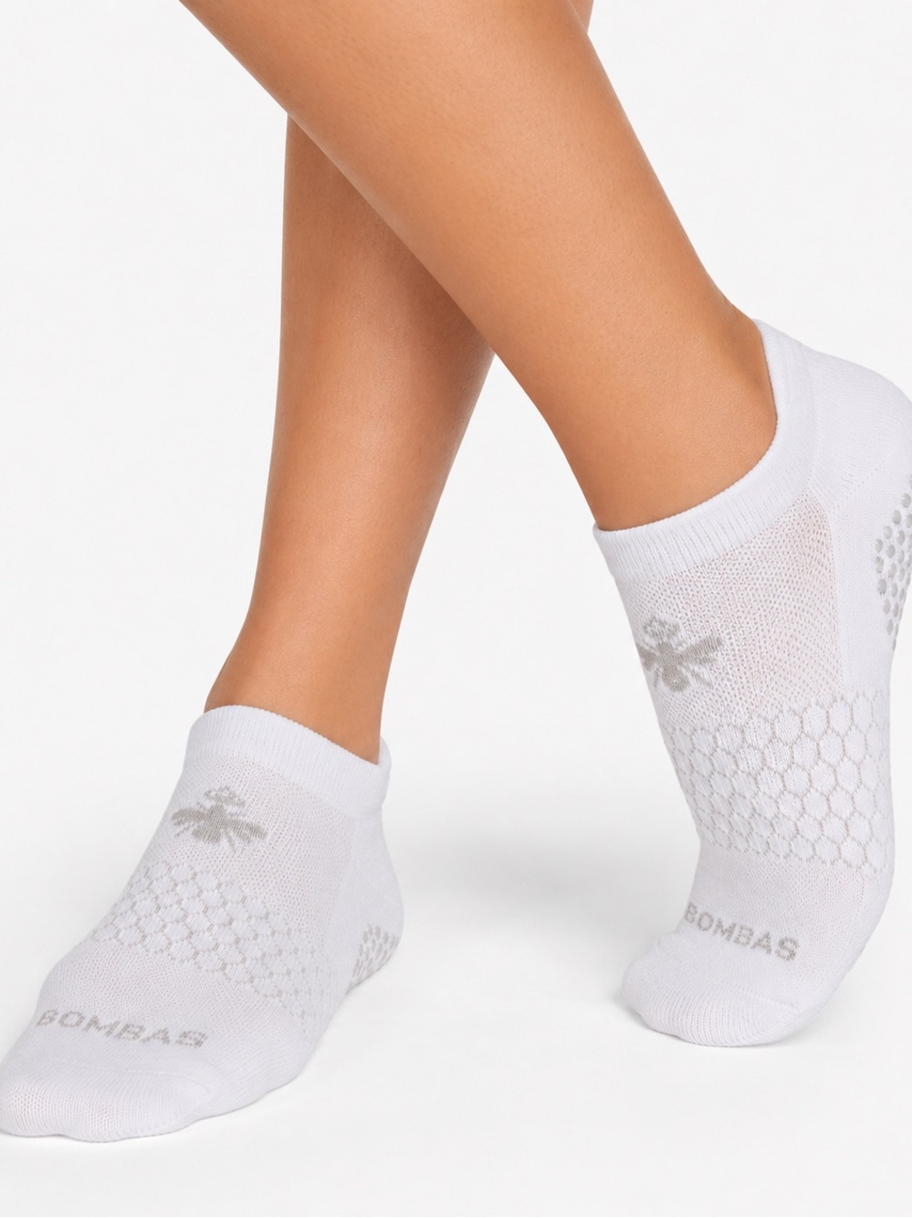 Bombas Gripper Ankle Socks White S Pilates - Picture 5 of 6